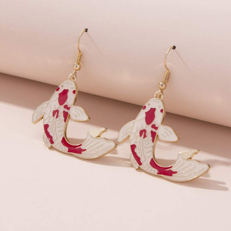 

Fish Drop Earrings, Multicolor