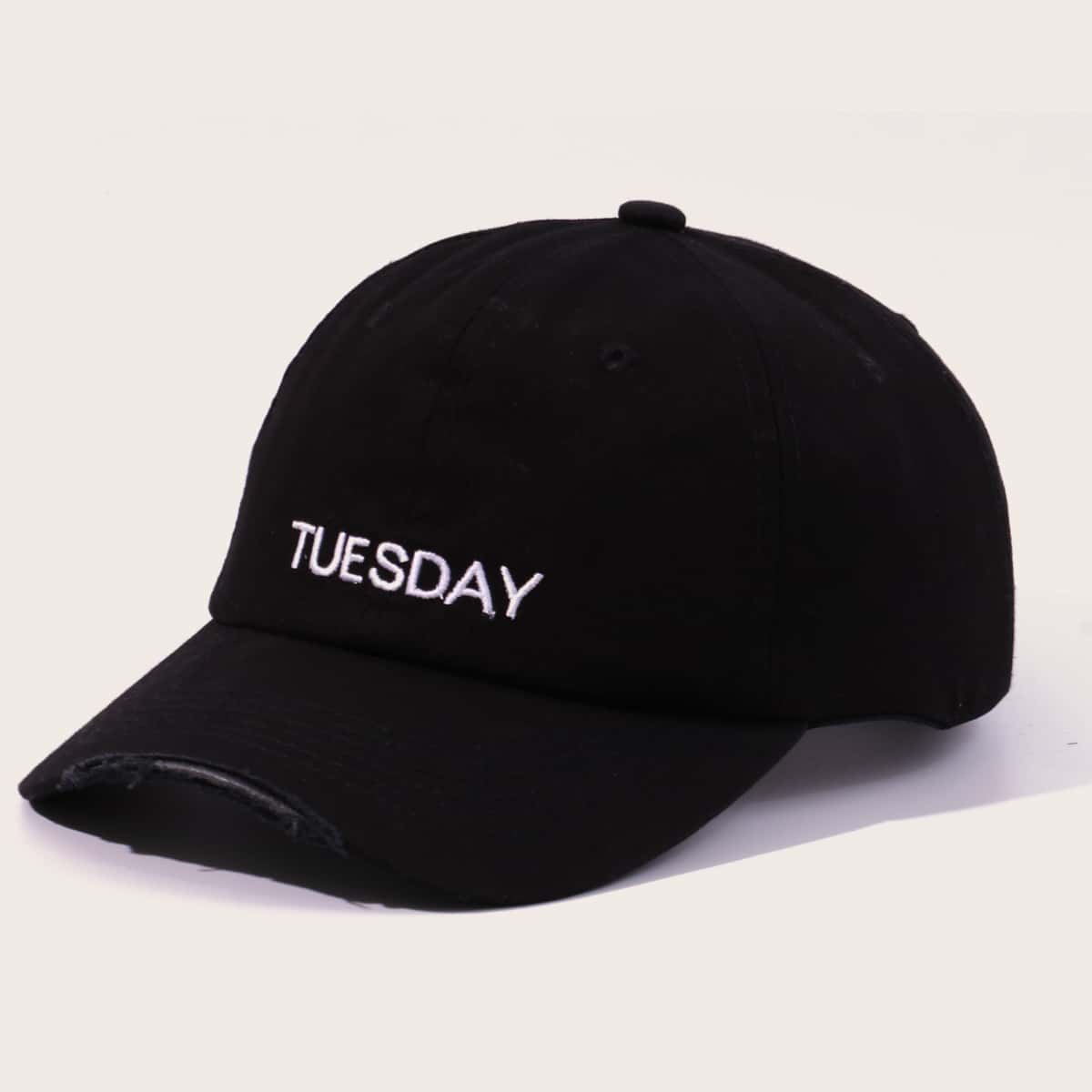 

Guys Letter Embroidery Baseball Cap, Black