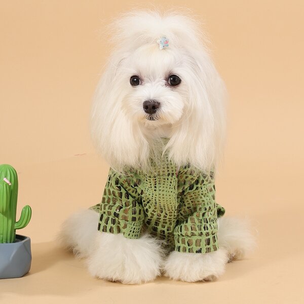 

Dinosaur Design Dog Coat, Army green