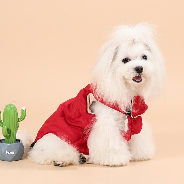 

Zipper Reflective Dog Coat, Red