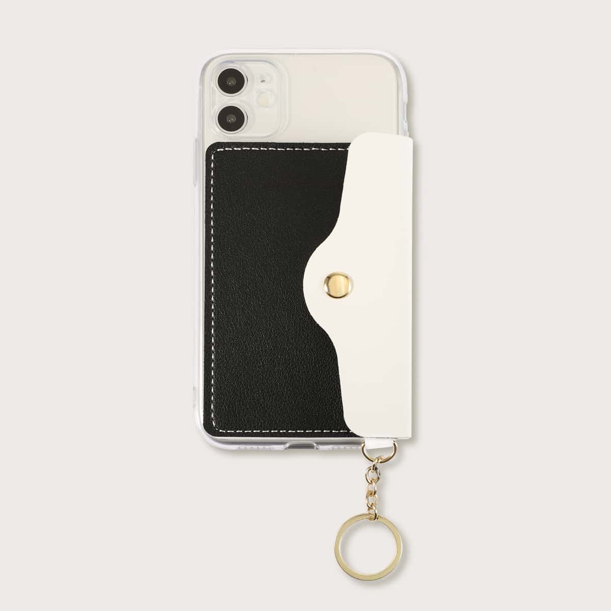 

Colorblock Wallet iPhone Case, Black