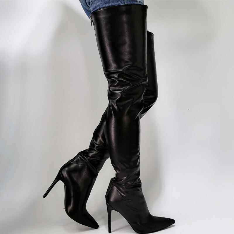 

Halloween Minimalist Stiletto Heeled Boots, Black