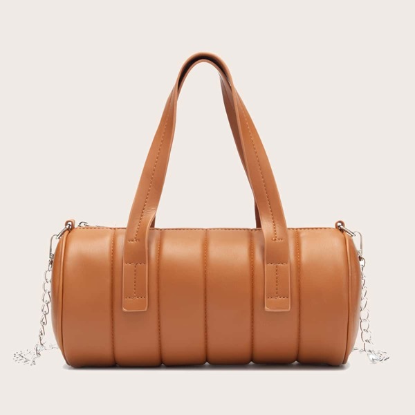 

Stitch Detail Chain Shoulder Bag, Brown