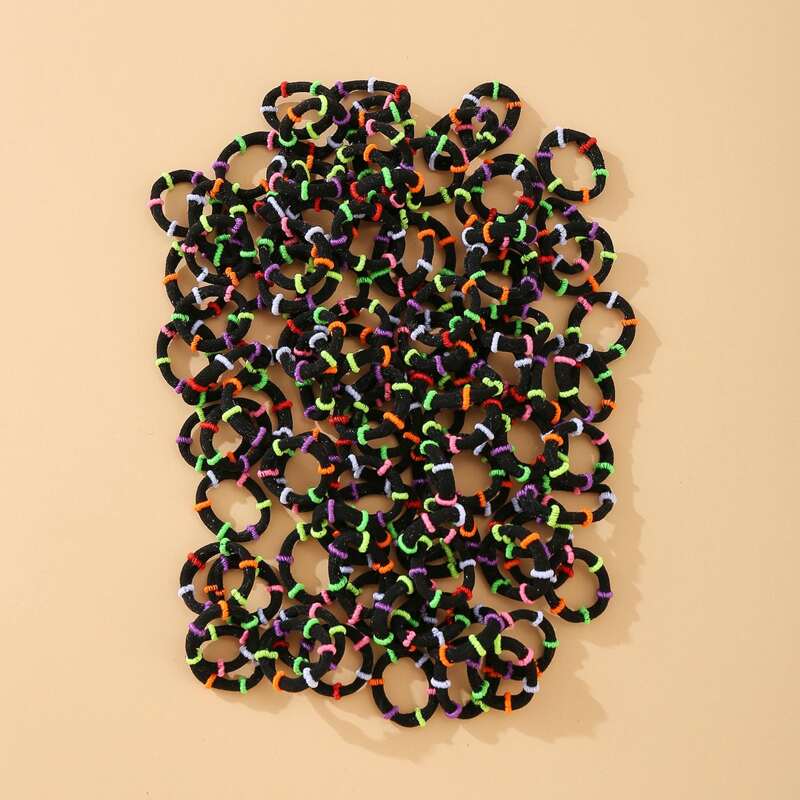

100pcs Colorful Hair Tie, Multicolor