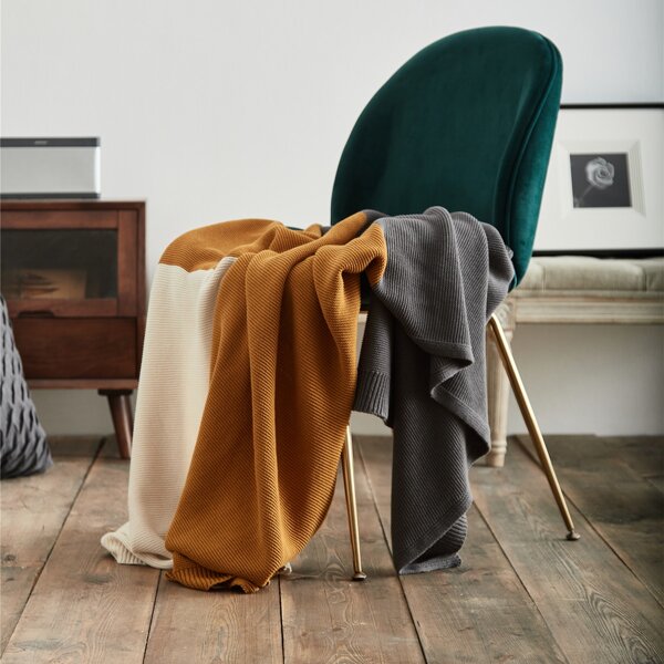 

Color Block Knitted Blanket, Multicolor