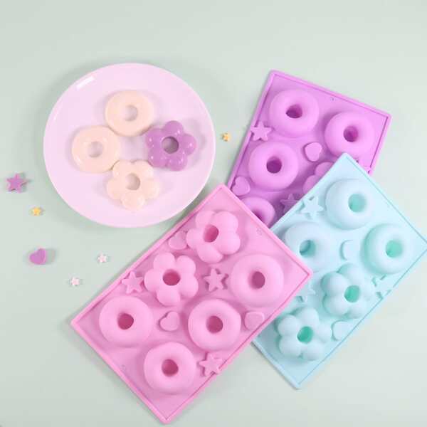 

1pc Random Color Donut Mold, Multicolor