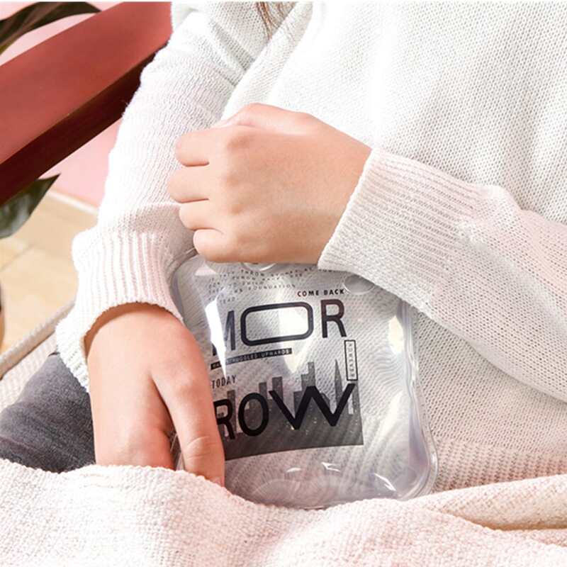 

1pc Letter Graphic Hot Water Bag, Clear