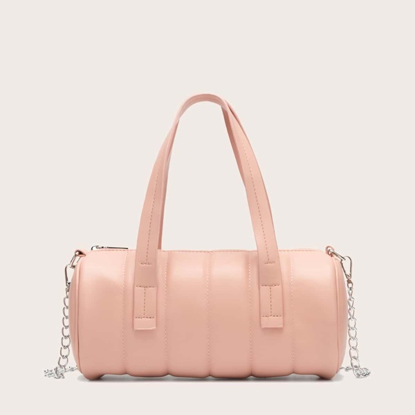 

Stitch Detail Chain Shoulder Bag, Pink