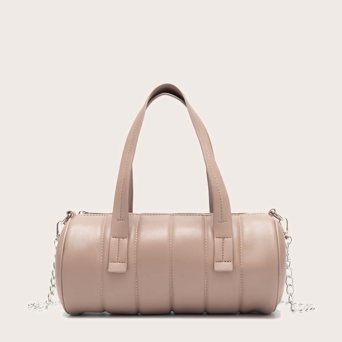 

Stitch Detail Chain Shoulder Bag, Dusty pink