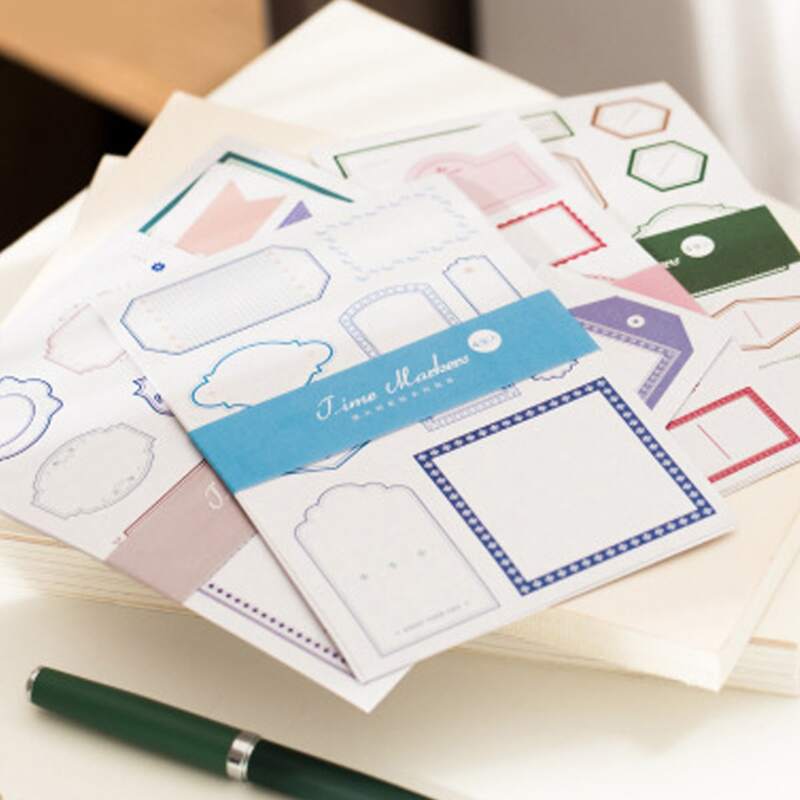 

8sheets Random DIY Label Sticker, Multicolor
