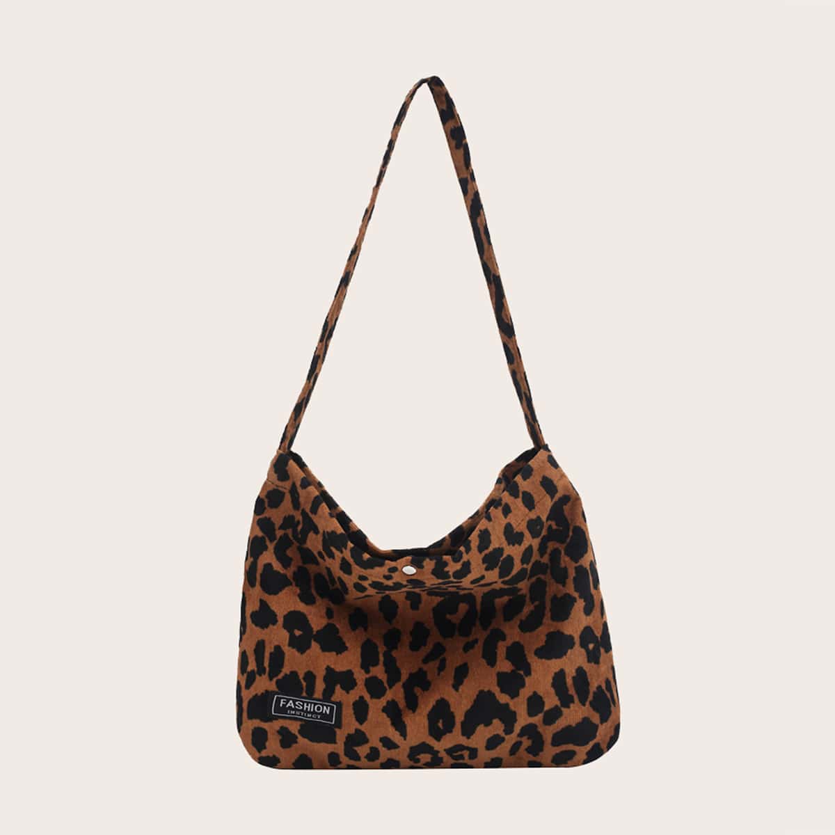 

Leopard Pattern Tote Bag, Brown