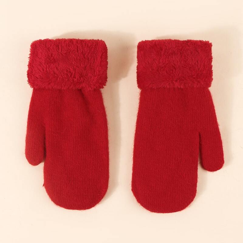 

Solid Warm Gloves, Red