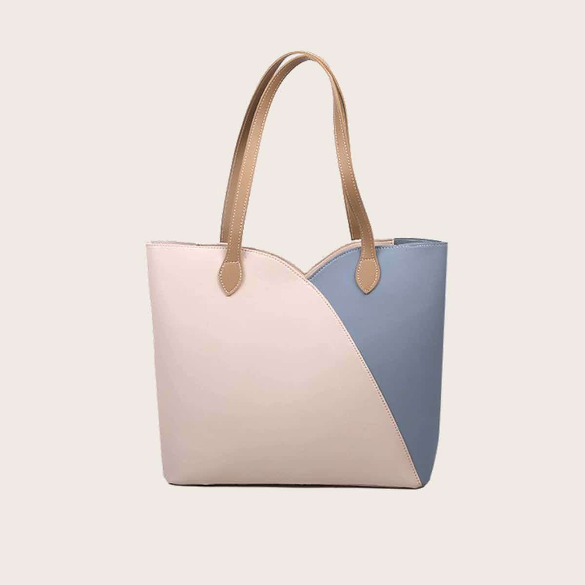 

Colorblock Tote Bag, Multicolor