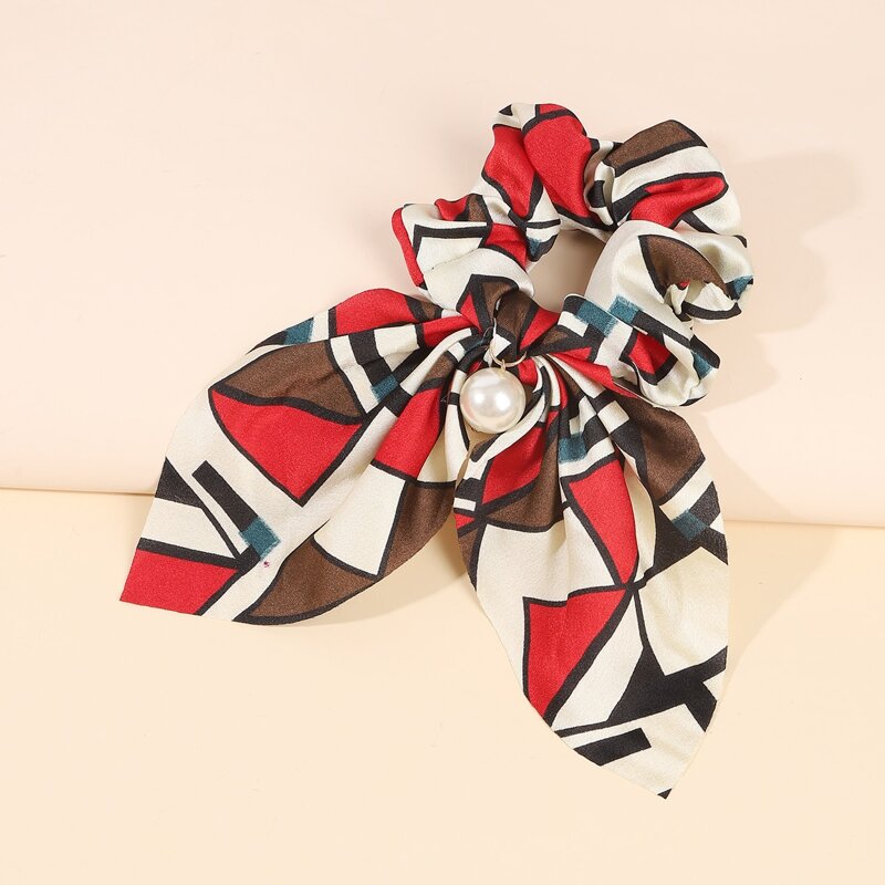 

Geometric Pattern Bow Decor Scrunchie, Multicolor