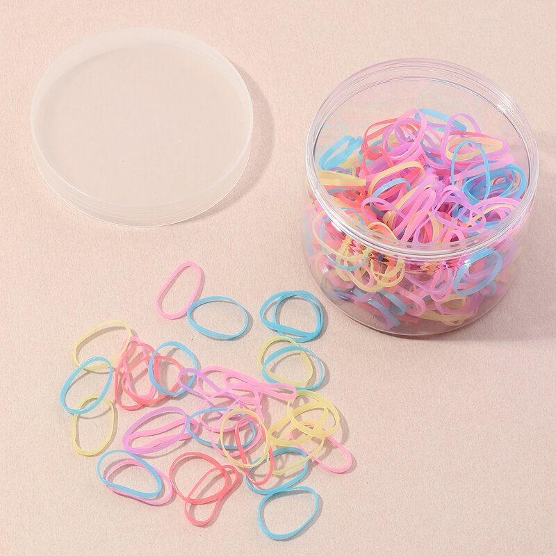 

300pcs Colorful Hair Tie, Multicolor