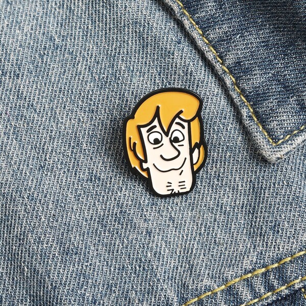 

Figure Graphic Brooch, Multicolor