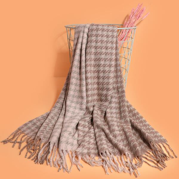 

Houndstooth Pattern Scarf, Multicolor