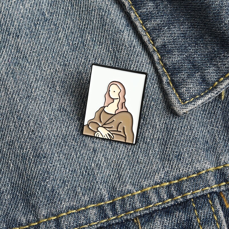 

Figure Graphic Brooch, Multicolor