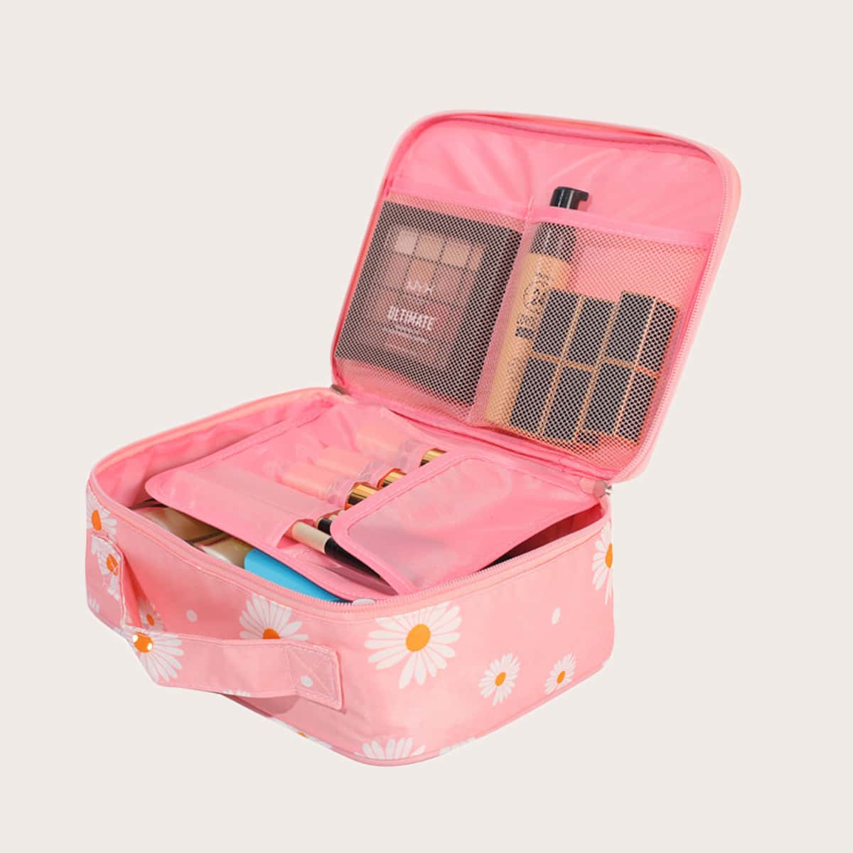 

Daisy Print Travel Storage Bag, Pink
