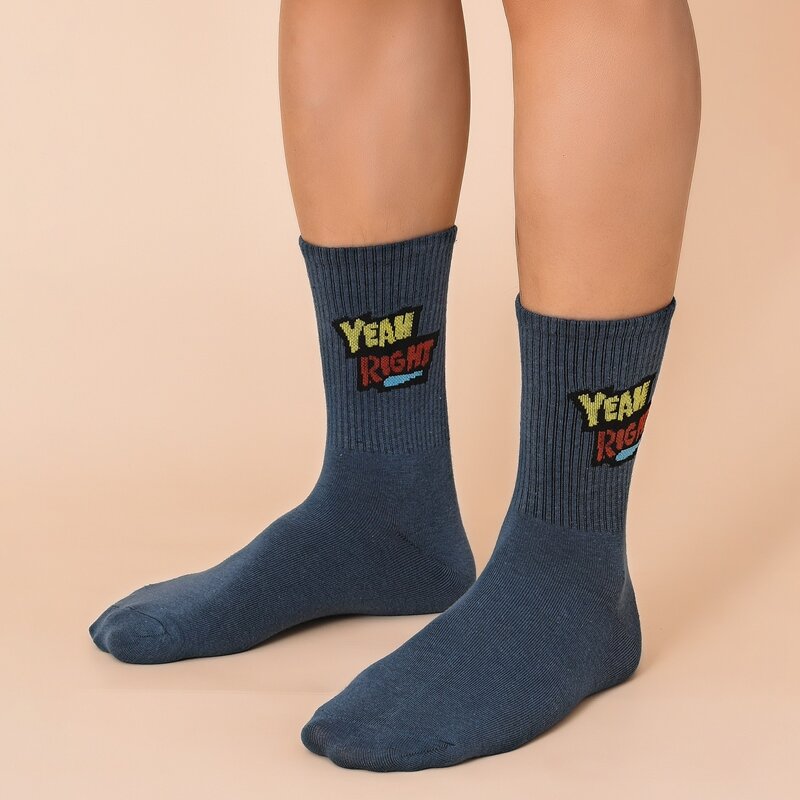 

Guys Letter Graphic Socks, Grey