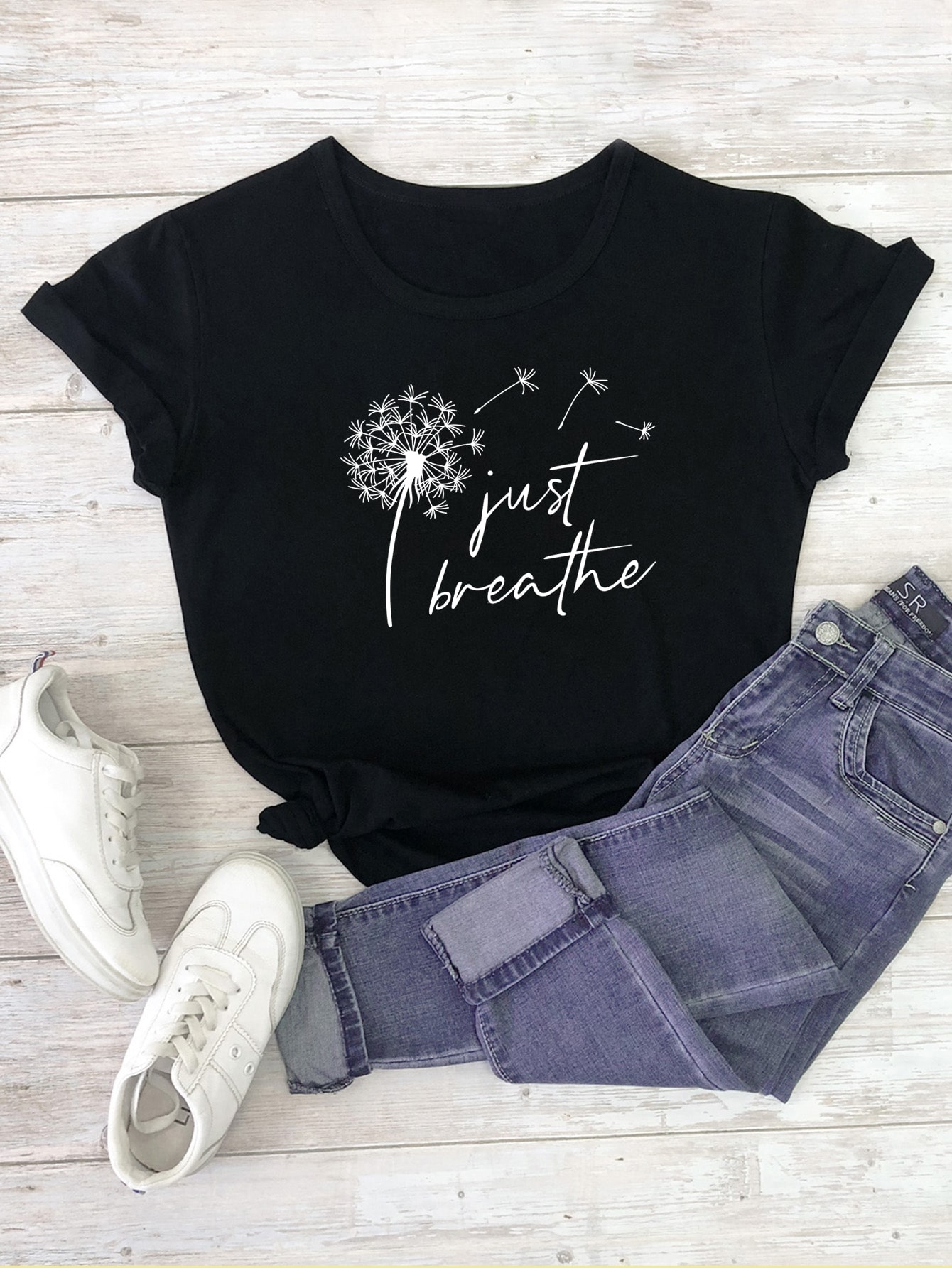 Plus Dandelion And Slogan Graphic Tee thumbnail