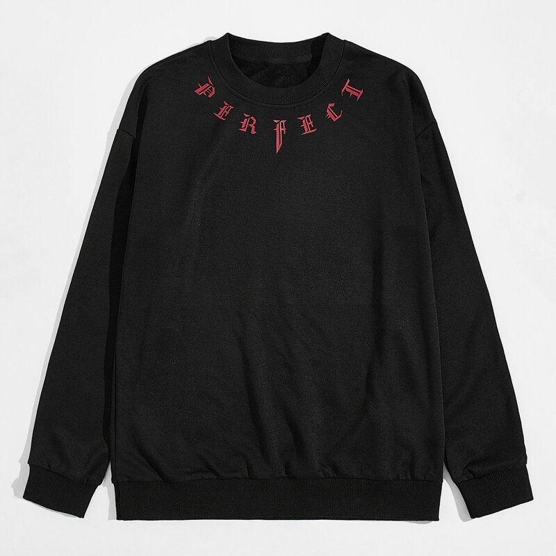 

Guys Letter Graphic Sweatshirt, Black