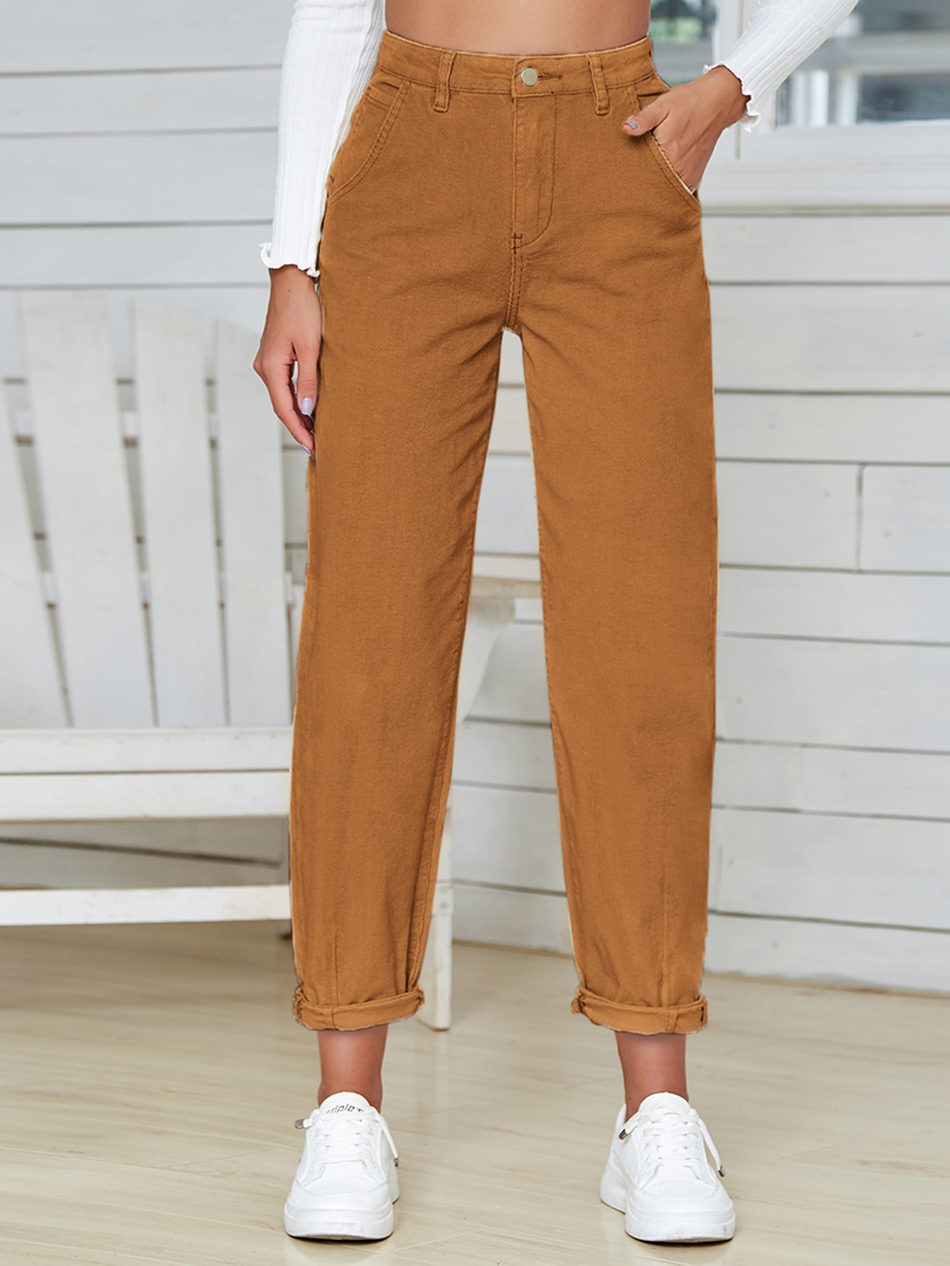High Waist Corduroy Pants thumbnail
