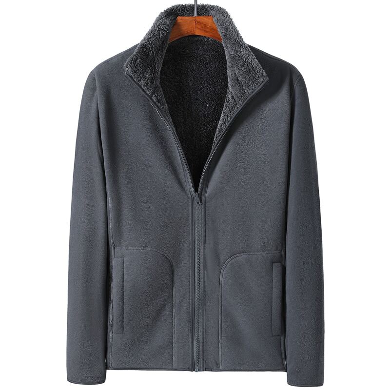 

Guys Solid Teddy Lined Jacket, Grey