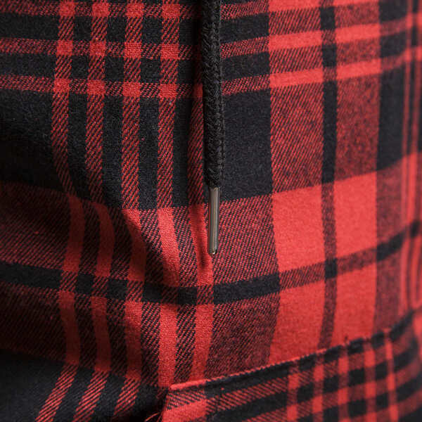 

Men Tartan Kangaroo Pocket Drawstring Hoodie, Multicolor