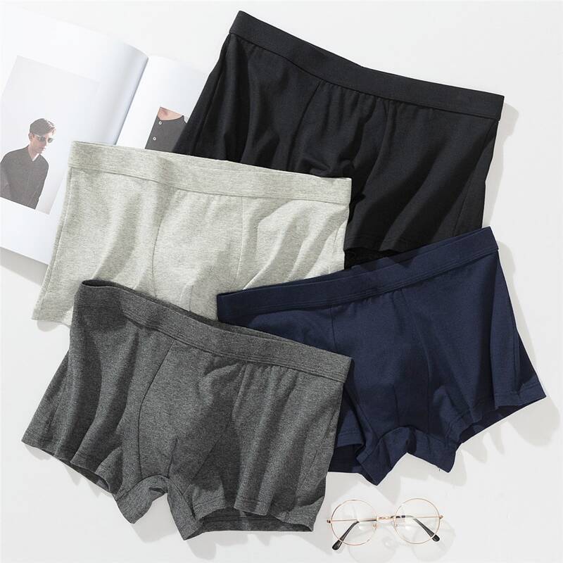 

Guys 4pcs Solid Boxer Brief, Multicolor