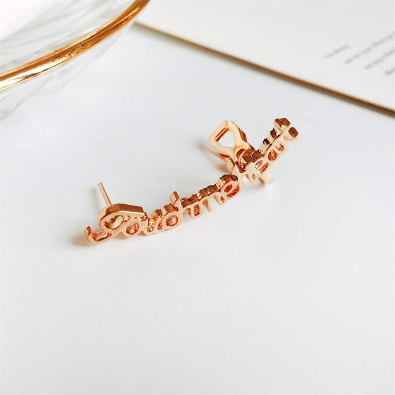 

1pc Letter Ear Cuff, Champagne