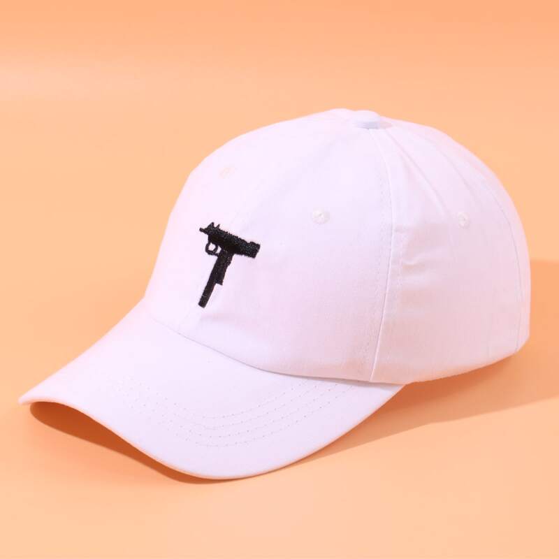 

Men Embroidery Decor Baseball Cap, White