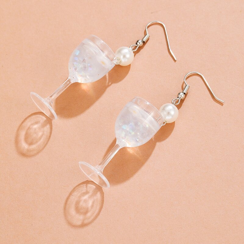 

Goblet Drop Earrings, Clear