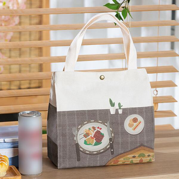 

Food Print Lunch Bag, Multicolor