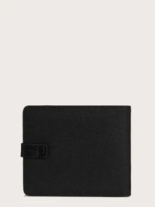 Men Minimalist Short Purse With Card Holder - Black - View 2