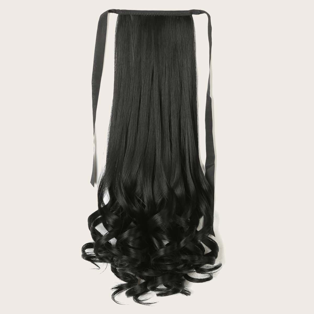 

Long Curly Ponytail Hair Extension, Black
