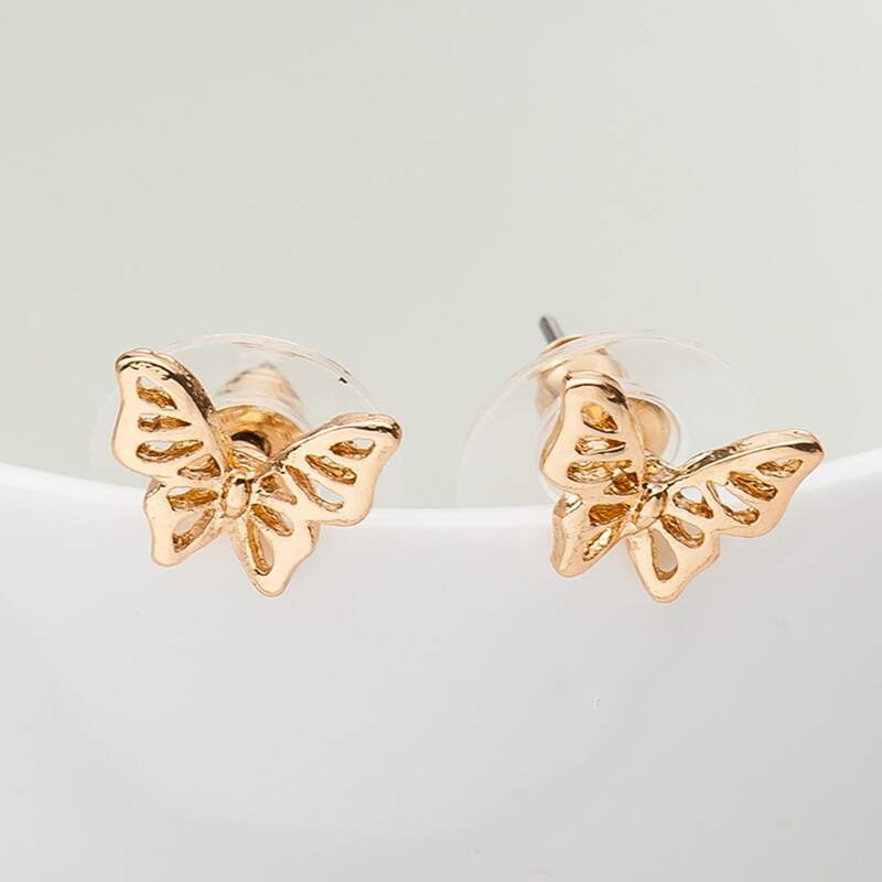 

Butterfly Stud Earrings, Gold