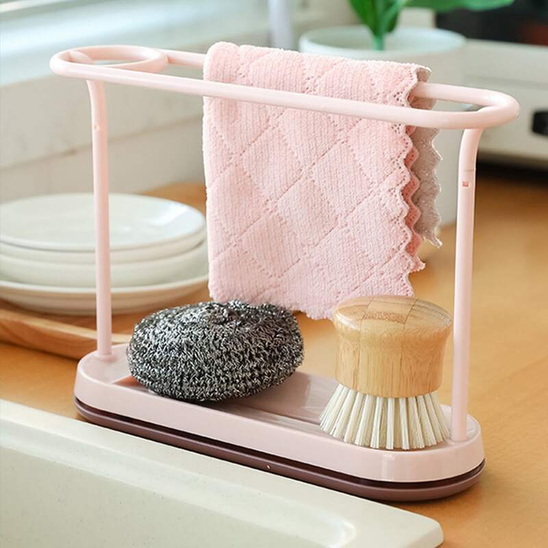

1pc Multifunction Rag Rack, Pink