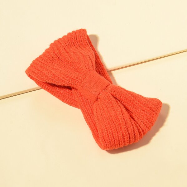 

Solid Knot Design Headband, Orange bright