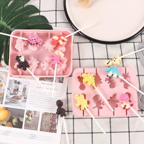 

1pc Cartoon Lollipop Mold, Pink