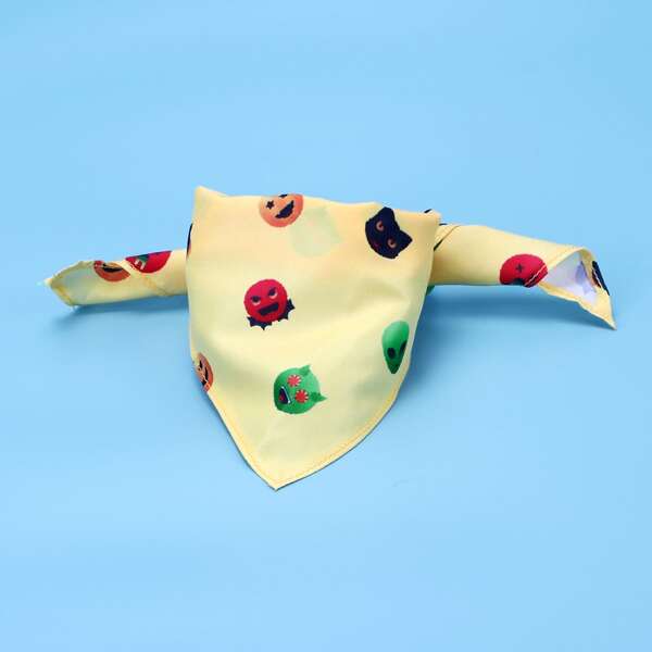 

Monster Print Cat Bandana, Yellow