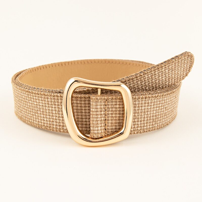 

Metal Buckle Belt, Khaki