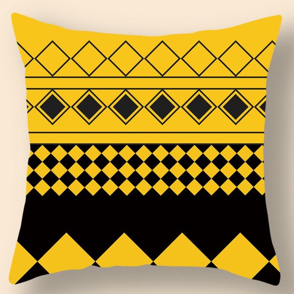 

Geometric Pattern Cushion Cover Without Filler, Multicolor