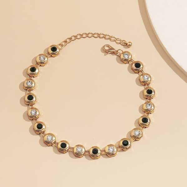 

Rhinestone Decor Anklet, Multicolor