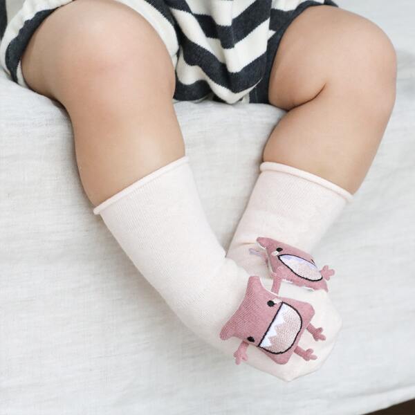 

Baby Cartoon Socks, Baby pink
