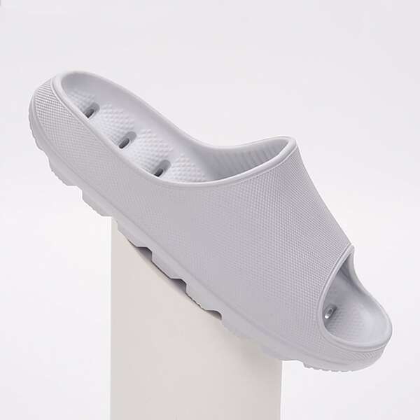 

Men Wide Fit Shower Slippers, Grey