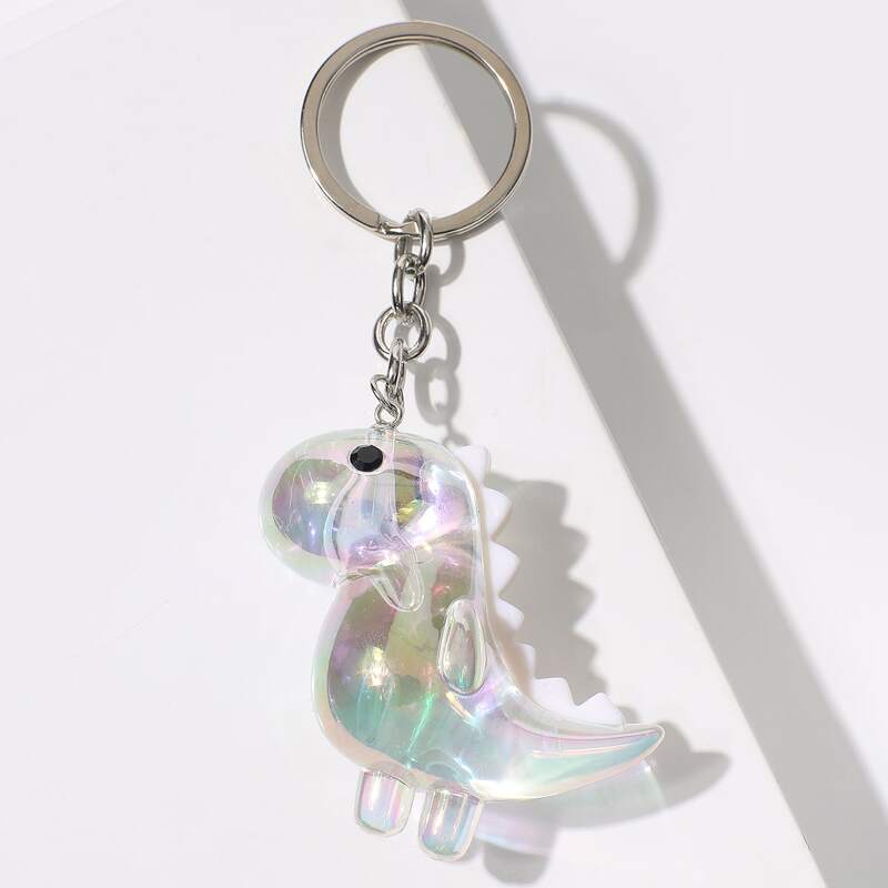 

Holographic Dinosaur Keychain, Clear