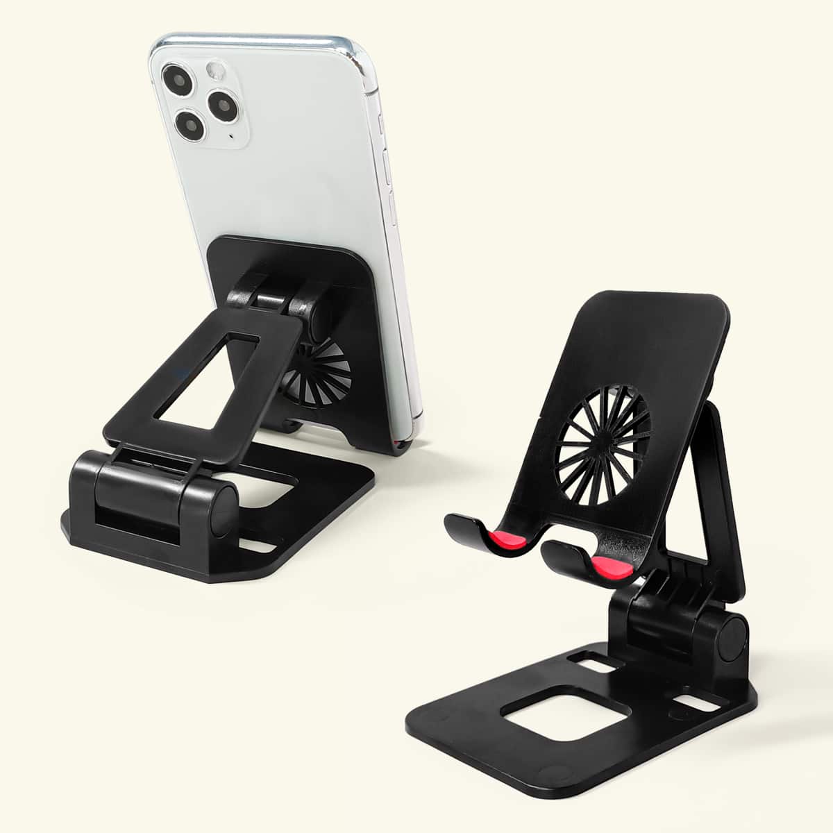 

1pc Simple Foldable Desktop Phone Holder, Black