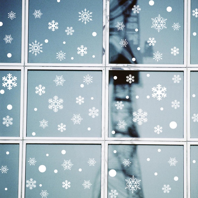 

Christmas Snowflake Print Window Sticker, White