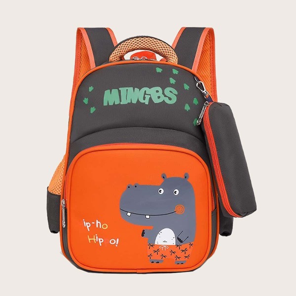 

Kids Cartoon Graphic Backpack, Orange